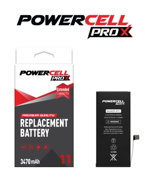 POWERCELL PRO X iPhone 11 High Capacity Replacement Battery (3470 mAh)