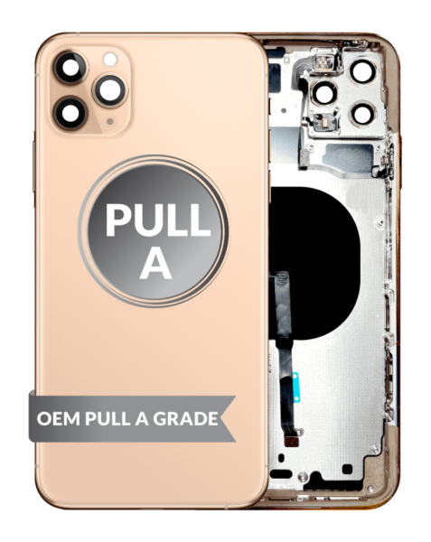iPhone 11 Pro Max Back Housing w/ Small Parts (GOLD) (OEM Pull A Grade)
