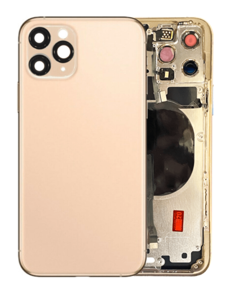 iPhone 11 Pro Back Housing Frame w/ Small Components Pre-Installed (NO LOGO) (GOLD)