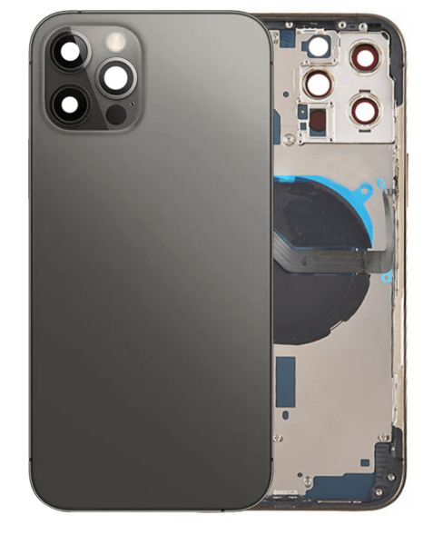 iPhone 12 Pro Max Back Housing Frame w/ Small Components Pre-Installed (NO LOGO) (GRAPHITE)