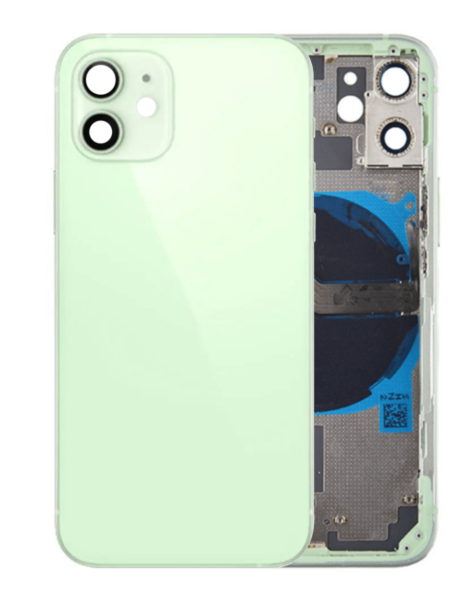 iPhone 12 Mini Back Housing Frame w/ Small Components Pre-Installed (NO LOGO) (GREEN)