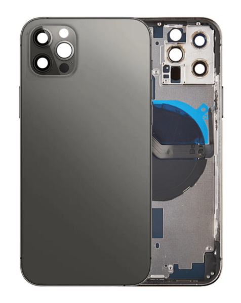 iPhone 12 Pro Back Housing Frame w/ Small Components Pre-Installed (NO LOGO) (GRAPHITE)