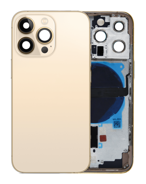 iPhone 13 Pro Back Housing Frame w/ Small Components Pre-Installed (NO LOGO) (GOLD)