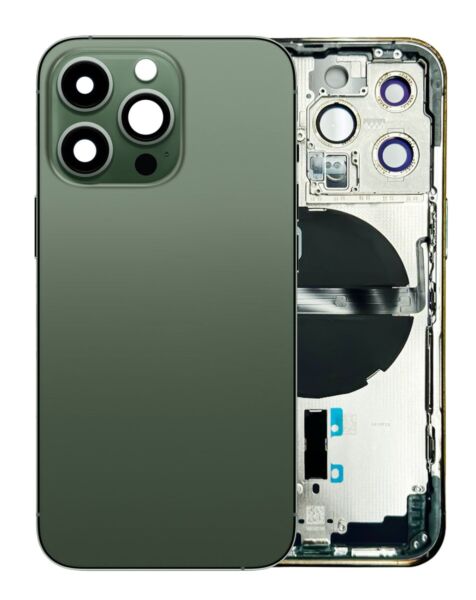 iPhone 13 Pro Back Housing Frame w/ Small Components Pre-Installed (NO LOGO) (GREEN)