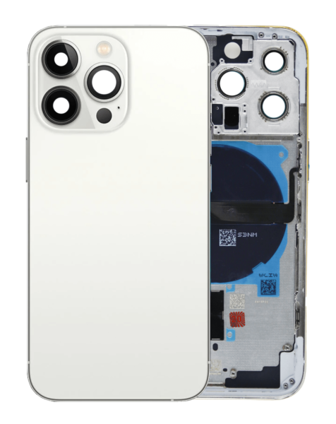iPhone 13 Pro Back Housing Frame w/ Small Components Pre-Installed (NO LOGO) (WHITE)