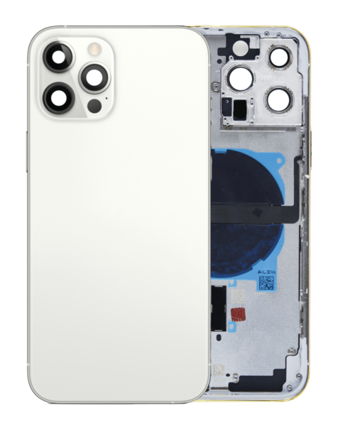 iPhone 13 Pro Max Back Housing Frame w/ Small Components Pre-Installed (NO LOGO) (WHITE)