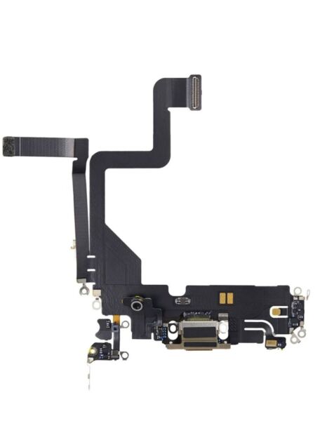 iPhone 14 Pro Charging Port Flex Cable (GOLD) (OEM Pull)