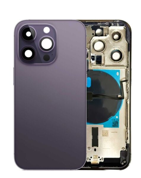 iPhone 14 Pro Back Housing Frame w/Small Components Pre-Installed (NO LOGO) (DEEP PURPLE)