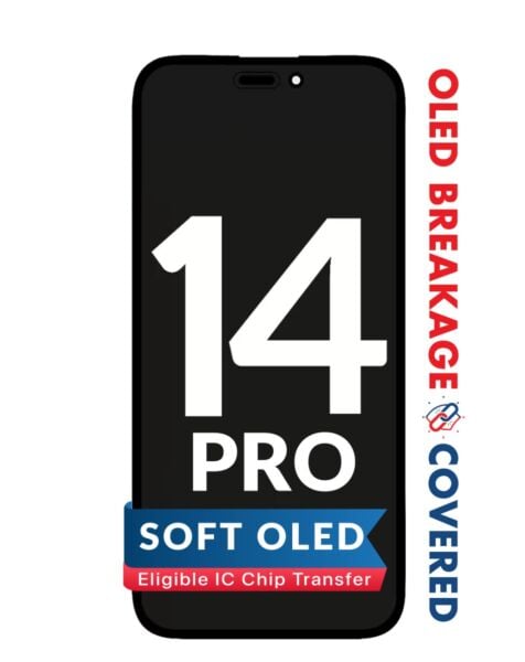 iPhone 14 Pro OLED Assembly (SOFT/QV8) (Exclusive OLED Breakage Warranty)