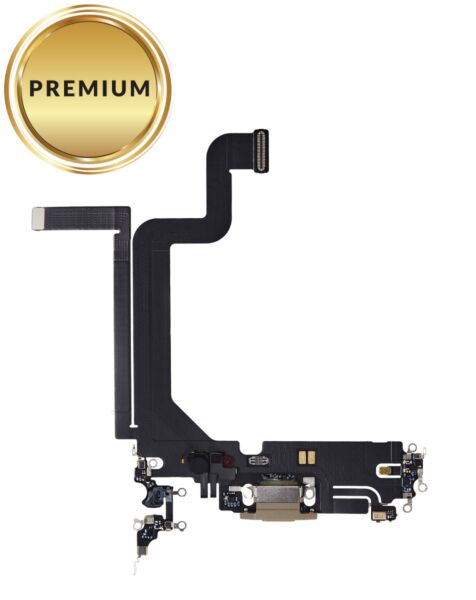 iPhone 14 Pro Max Charging Port Flex Cable (GOLD) (Premium)