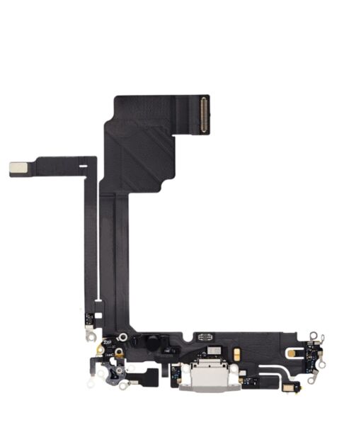 iPhone 15 Pro Max Charging Port Flex Cable (WHITE TITANIUM) (Premium)