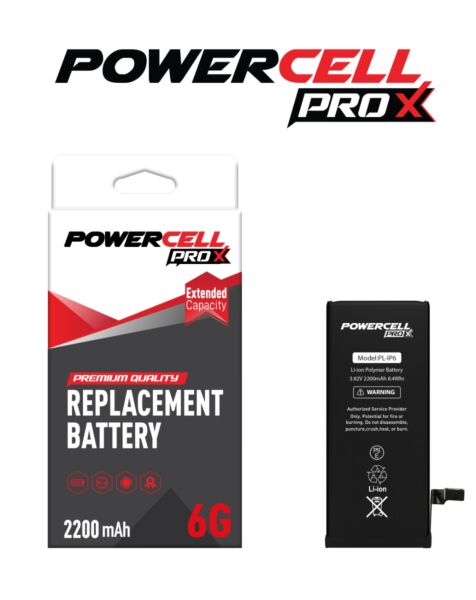 POWERCELL PRO X iPhone 6 High Capacity Replacement Battery (2200 mAh)