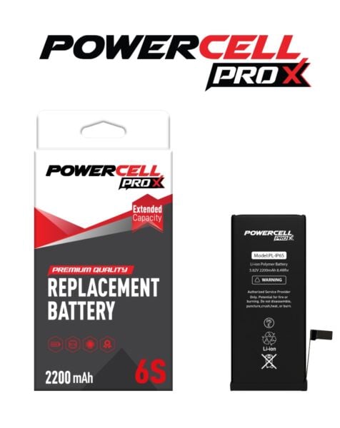 POWERCELL PRO X iPhone 6s High Capacity Replacement Battery (2200 mAh)
