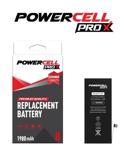 POWERCELL PRO X iPhone 8 High Capacity Replacement Battery (1980 mAh)