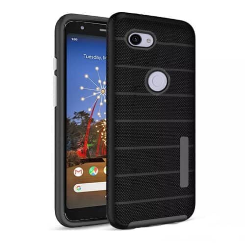 Google Pixel 3A Innovative Hybrid Design Dual Pro Case Cover - BLACK (Only Ground Shipping)