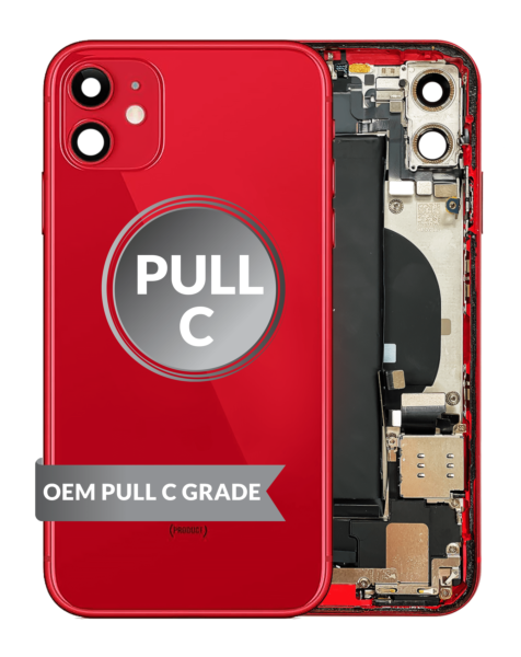 iPhone 11 Back Housing w/ Small Parts & Battery (RED) (OEM Pull C Grade)