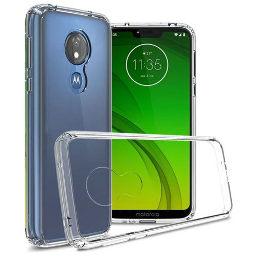 Motorola G7 Hybrid Case with Air Cushion Technology - CLEAR (Only Ground Shipping)