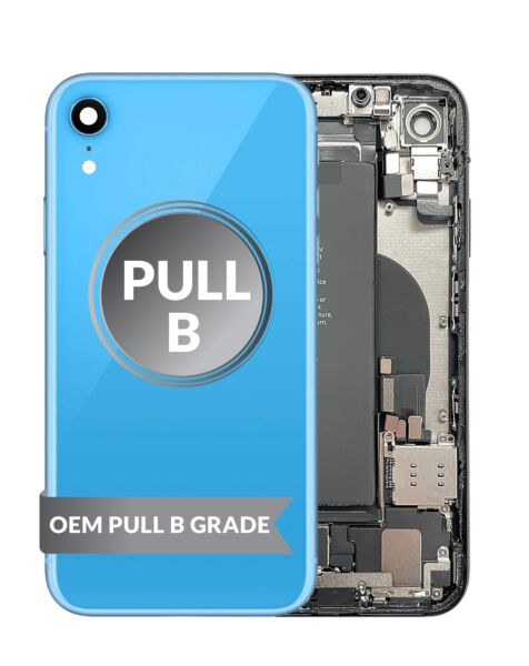 iPhone XR Back Housing w/ Small Parts & Battery (BLUE) (OEM Pull B Grade)
