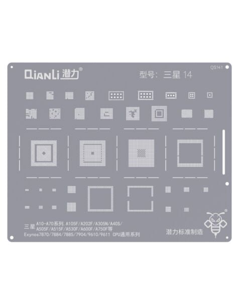 Qianli Bumblebee CPU Universal Stencil QS140 for Galaxy A10 to A70 (A105F/A202F/A305N/A40S/A505F/A515F/A530F/A600F/A750F)