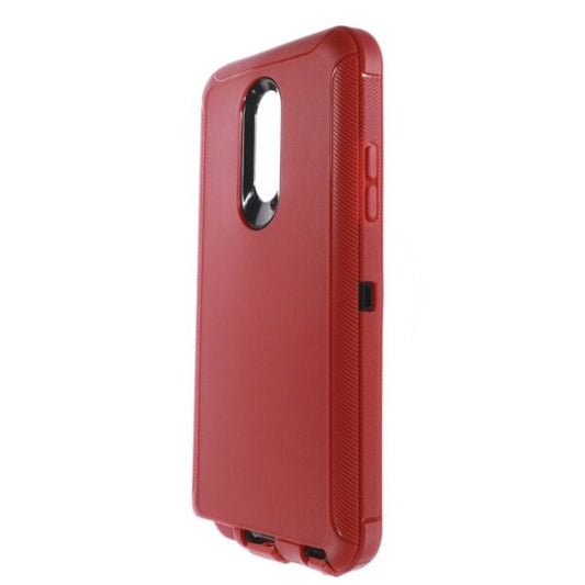 LG Stylo 5 Heavy Duty Shockproof Case - RED