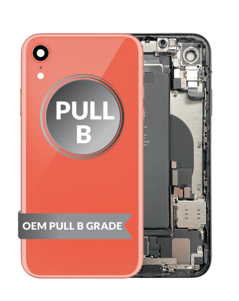 iPhone XR Back Housing w/ Small Parts & Battery (CORAL) (OEM Pull B Grade)