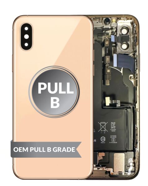 iPhone XS Back Housing w/ Small Parts & Battery (GOLD) (OEM Pull B Grade)