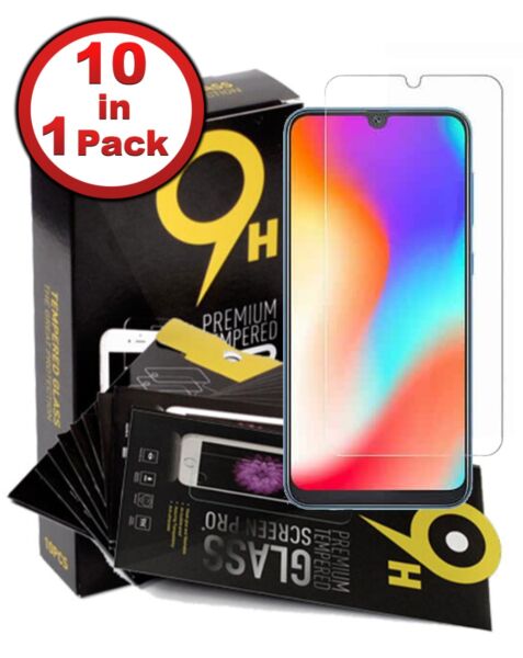 Galaxy A10S (A107) Clear Tempered Glass (Case Friendly / 2.5D / Pack of 10)
