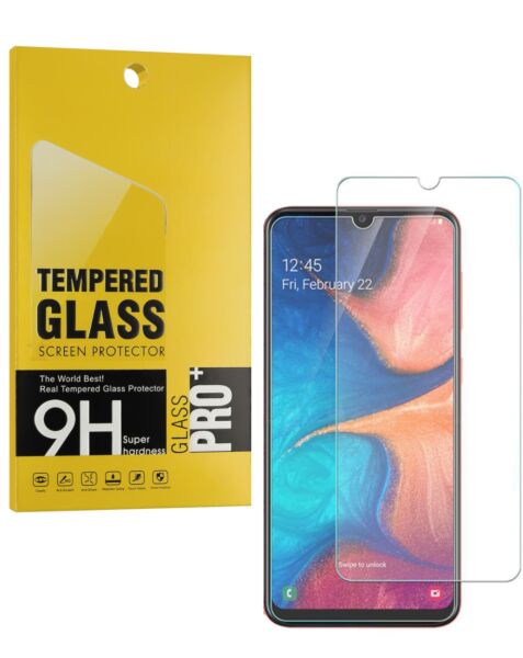 Galaxy A20 (A205) Clear Tempered Glass (Case Friendly / 2.5D / 1 Piece)