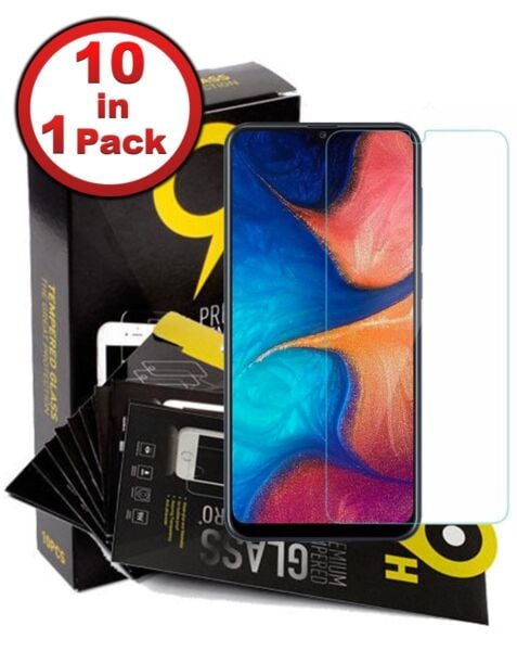 Galaxy A50 (A505) / A30 (A305) Clear Tempered Glass (Case Friendly / 2.5D / Pack of 10)