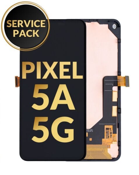 Google Pixel 5A 5G OLED Assembly w/ Frame (BLACK) (Service Pack)