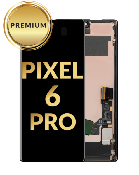 Google Pixel 6 Pro OLED Assembly w/ Frame (BLACK) (With Finger Print Sensor) (Premium / Refurbished)