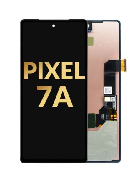 Google Pixel 7A OLED Assembly w/Frame (with Finger Print Sensor) (BLACK) (Service Pack)