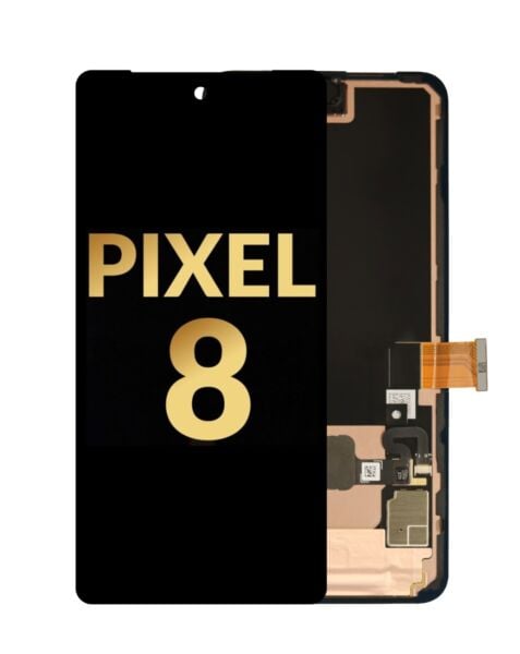 Google Pixel 8 OLED Assembly w/ Frame (BLACK) (With Finger Print Sensor) (Service Pack)