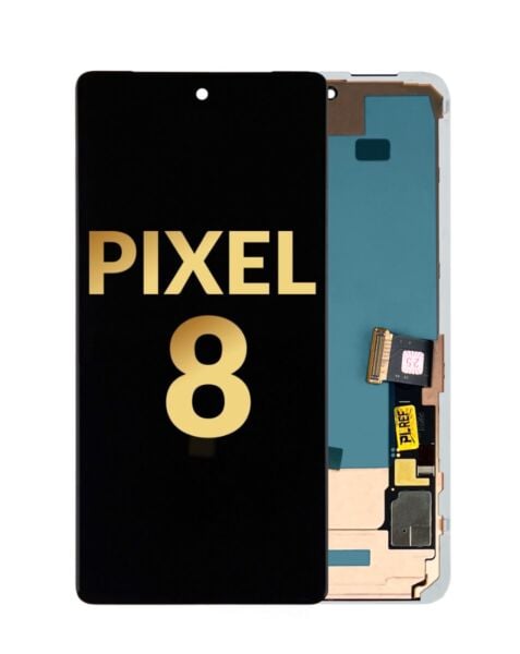 Google Pixel 8 OLED Assembly w/ Frame (without Finger Print Sensor) (BLACK) (Premium / Refurbished)