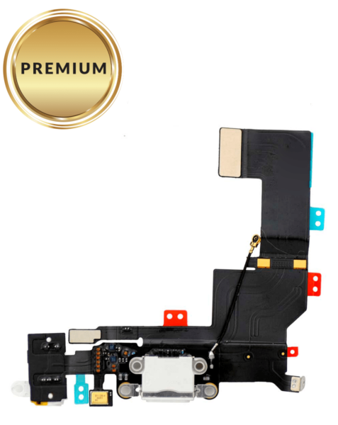 iPhone 5S Charging Port Flex Cable (WHITE) (Premium)