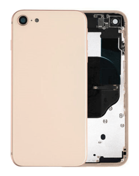 iPhone 8 / SE 2020 Back Housing Frame w/ Small Components Pre-Installed (NO LOGO) (GOLD)