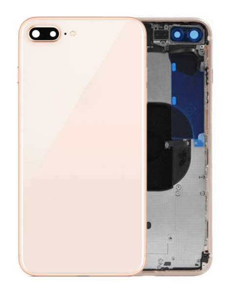 iPhone 8 Plus Back Housing Frame w/ Small Components Pre-Installed (NO LOGO) (GOLD)