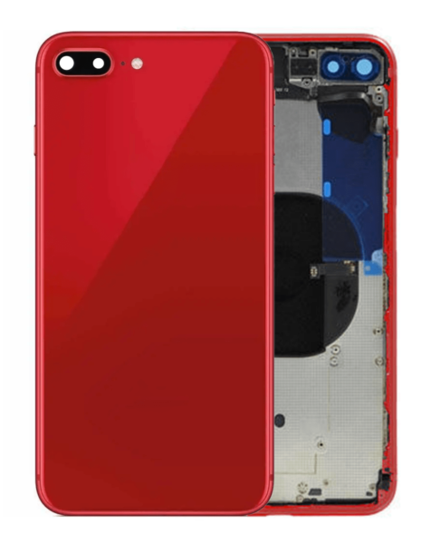 iPhone 8 Plus Back Housing Frame w/ Small Components Pre-Installed (NO LOGO) (RED)