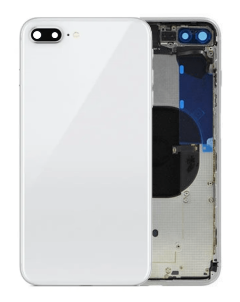 iPhone 8 Plus Back Housing Frame w/ Small Components Pre-Installed (NO LOGO) (SILVER)