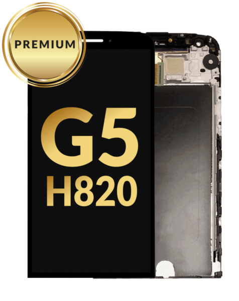 LG G5 (H820) LCD Assembly w/ Frame (BLACK) (Premium / Refurbished)