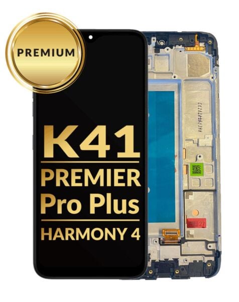 LG K41 / Premier Pro Plus / Harmony 4 LCD Assembly w/ Frame (BLACK) (Premium / Refurbished)