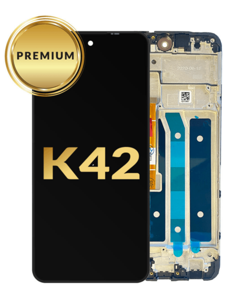 LG K42 LCD Assembly w/ Frame (BLACK) (Premium / Refurbished)