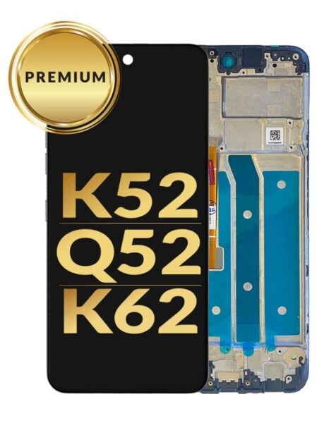 LG K62 / K52 / Q52 LCD Assembly w/ Frame (BLACK) (Premium / Refurbished)