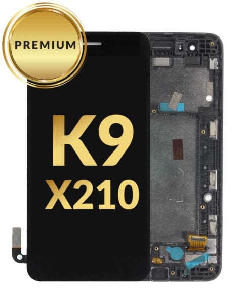 LG K9 (X210) LCD Assembly w/ Frame (BLACK) (Premium / Refurbished)