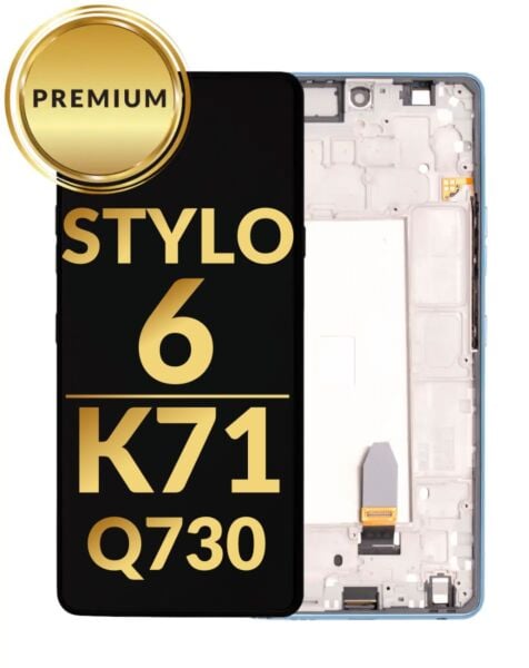 LG Stylo 6 / K71 (Q730) LCD Assembly w/ Frame (BLUE) (Premium / Refurbished)
