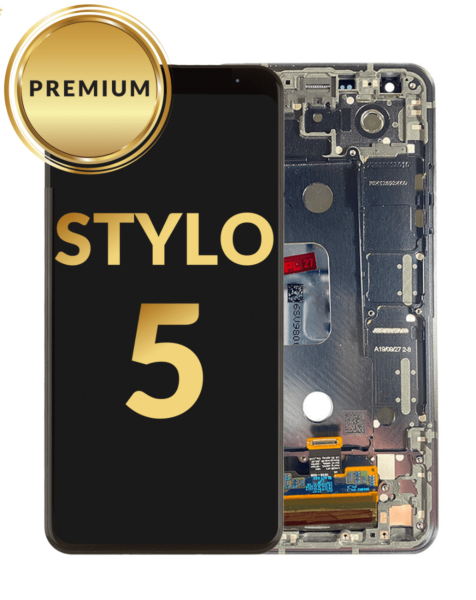 LG Stylo 5 LCD Assembly w/ Frame (AURORA BLACK) (Premium / Refurbished)