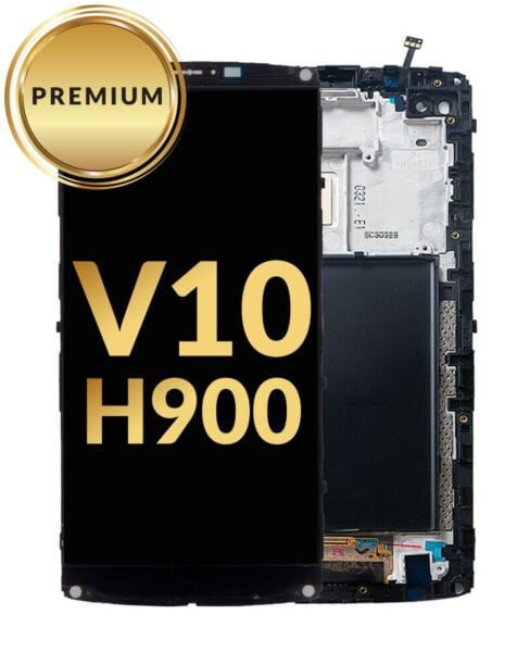 LG V10 (H900) LCD Assembly w/ Frame (BLACK) (Premium / Refurbished)