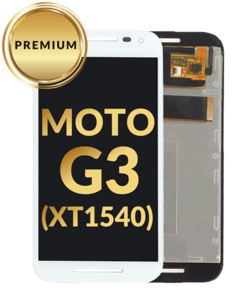 Motorola Moto G3 (XT1540) LCD Assembly (WHITE) (Premium/Refurbished)