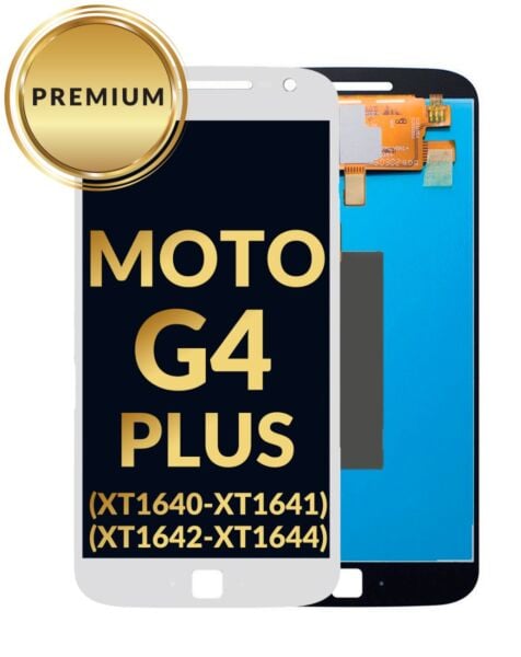 Motorola Moto G4 Plus (XT1640/1641/1642/1644) LCD Assembly (WHITE) (Premium/Refurbished)