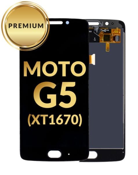 Motorola Moto G5 (XT1670) LCD Assembly (BLACK) (Premium/Refurbished)